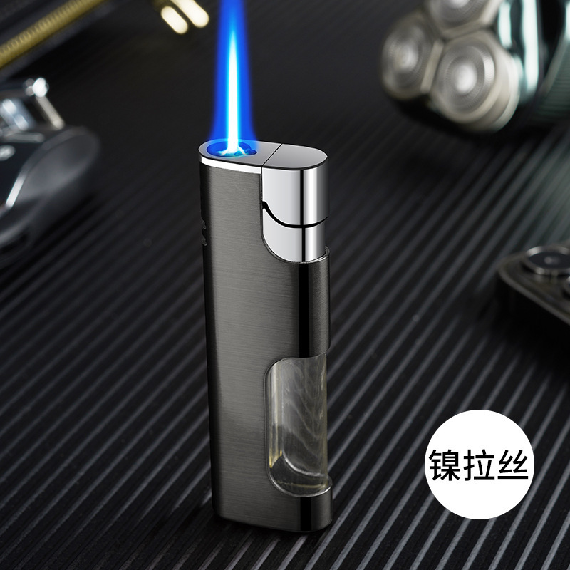 長条小型直沖青炎ライターzy 47直沖防風電子火付け全金属プレゼント広告|undefined