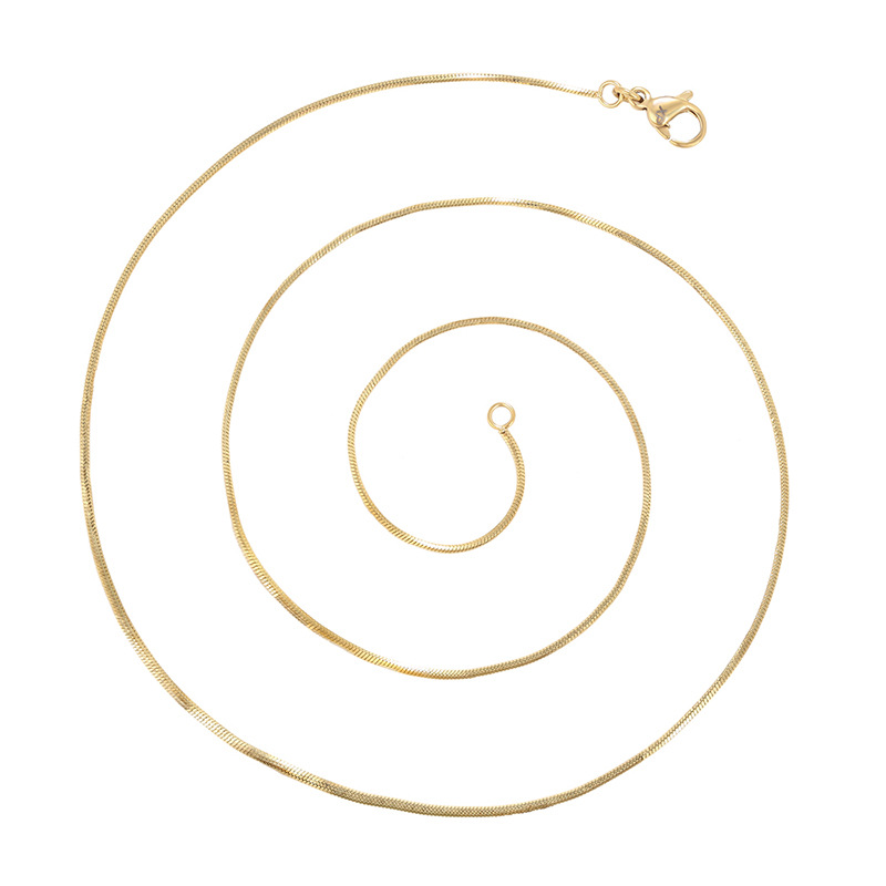 Xuping Europa y los Estados Unidos transfronterizos simple cadena de moda de acero inoxidable cadena de serpiente clásica diaria fácil collar al por mayor