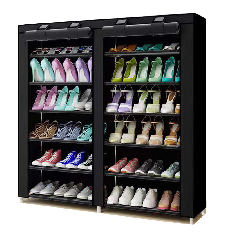 Zapatero simple de varias capas, combinación de estantes para zapatos para el hogar, almacenamiento en la entrada, zapatero a prueba de polvo, almacenamiento y organización para dormitorios, zapatero pequeño