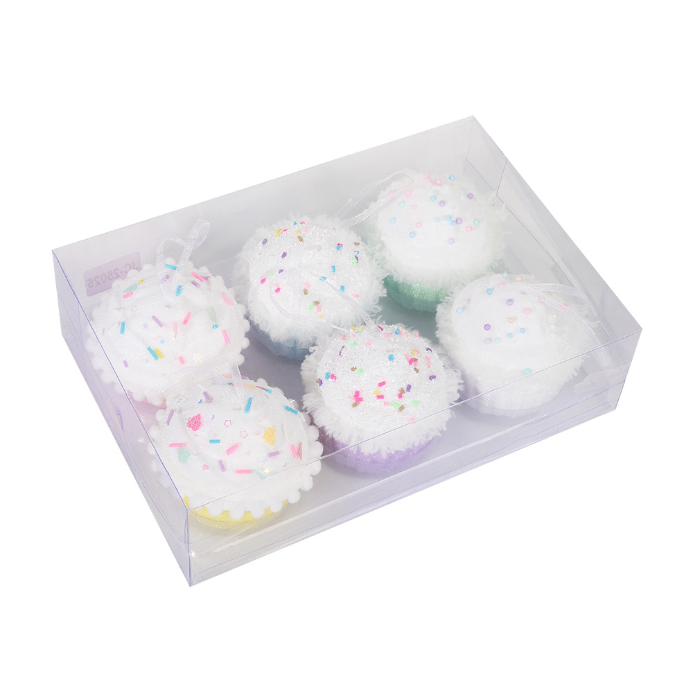 espuma de macaron helado caramelo decoración transfronteriza árbol de Navidad caliente decoración de imitación tarta de hielo colgante