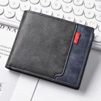 Новый мужской кошелек короткий деловой 70% off тонкий матовый большой вместительный горизонтальный мягкий кошелек на молнии трансграничный