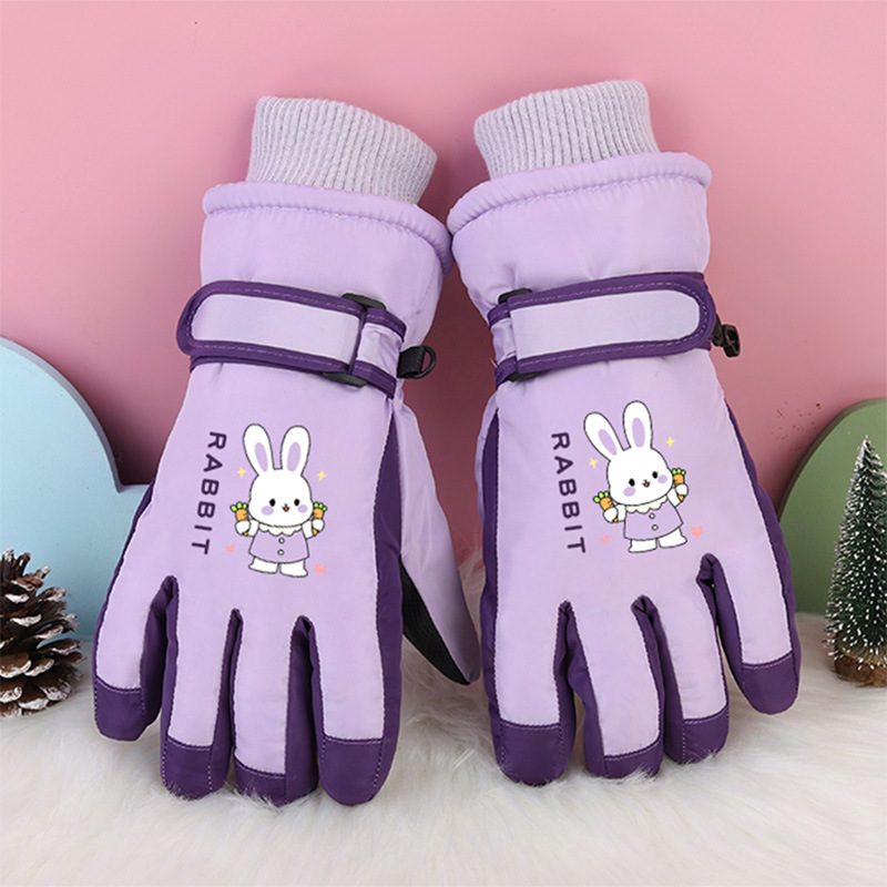 Niños con pantalla táctil invierno 3 - 12 años de edad grueso impermeable a prueba de viento antideslizante calentamiento de esquí para jugar con nieve guantes de dinosaurio de terciopelo
