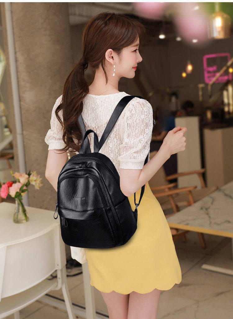 Grenzüberschreitende Handelstasche für Frauen, koreanischer Stil, große Kapazität, weiches Leder-Rucksack, kann mit Namen des Käufers etikettiert werden, direkter Versand vom Werk.