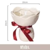 Hand-held flower [Milk White] Large ribbon for gift
