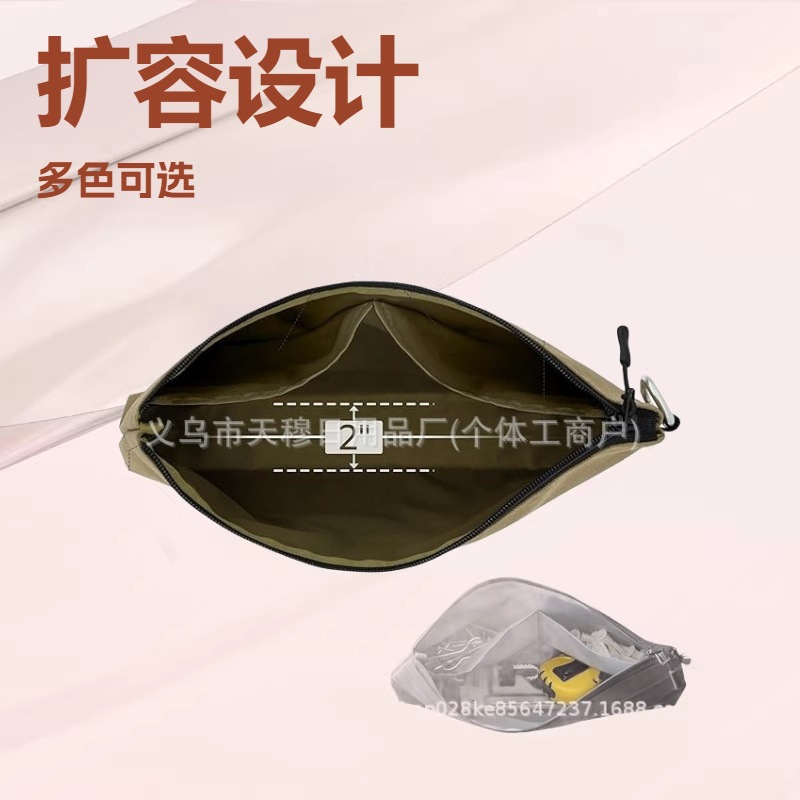 Cross-border upgrade tool kit practical multi-purpose storage organizing tool bag tool bag with metal hook zipper