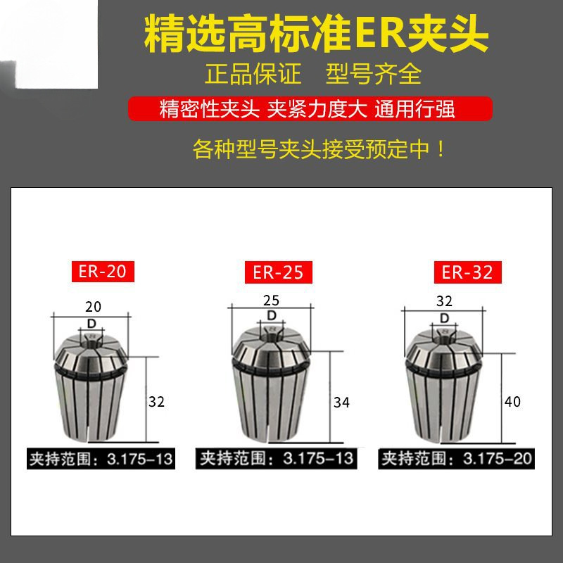 双龙高精度螺帽数控雕刻机夹具配件ER202532夹头螺母A型UM型批发