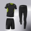 Trousers, shorts, set, with short sleeve, 3 piece set