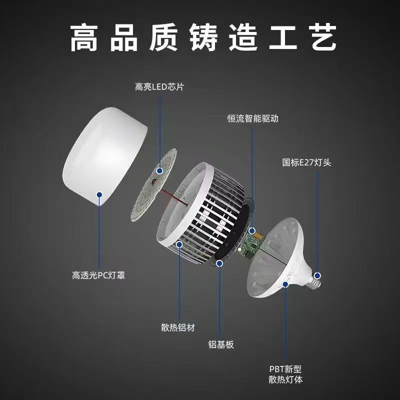 LED bulbos de alta potencia personalizados amplio voltaje e27 tornillo aluminio junta bulbos de lámpara de disipación de calor ingeniería de fábrica bulbos de aluminio vertical