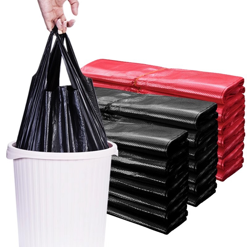 Thickened Garbage Bag Vest Portable Garbage Bag Household Large Kitchen Living Room Bathroom Disposable Garbage Bag Wholesale