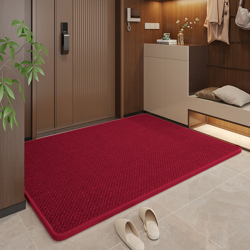 Linen Entrance Door Mat, High-End Household Entryway Mat, Water-Absorbent, Thick, Dirt-Resistant Indoor Door Mat