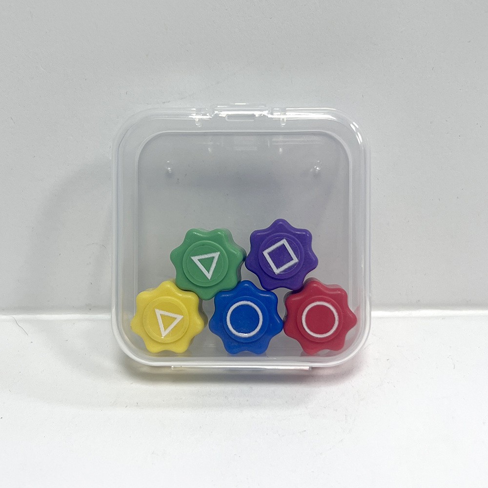 [단단한 플라스틱 TPR 소재] 주사위 5개 + 플라스틱 상자