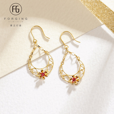 14K金女耳坠耳饰 21564|ms