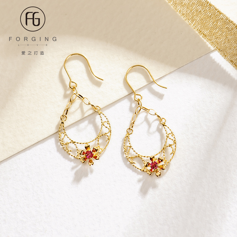 14K金女耳坠耳饰 21564|ms