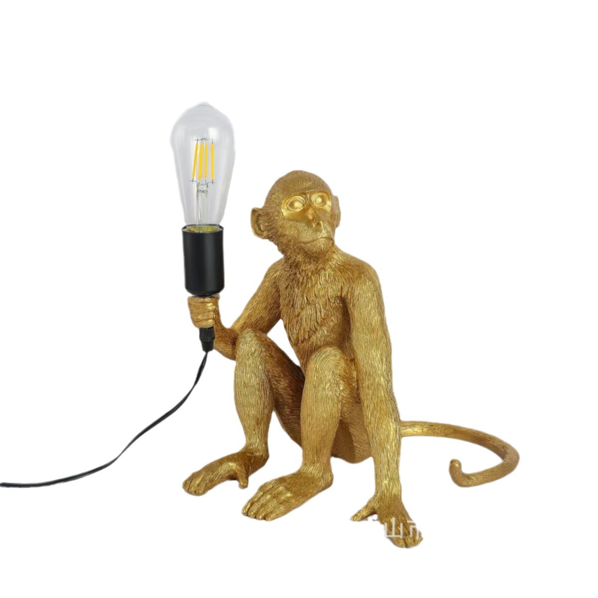 Nuevo producto resina nórdica luz nocturna música restaurante bar barbacoa lámpara decorativa animal mono lámpara de mesa lámpara de pie