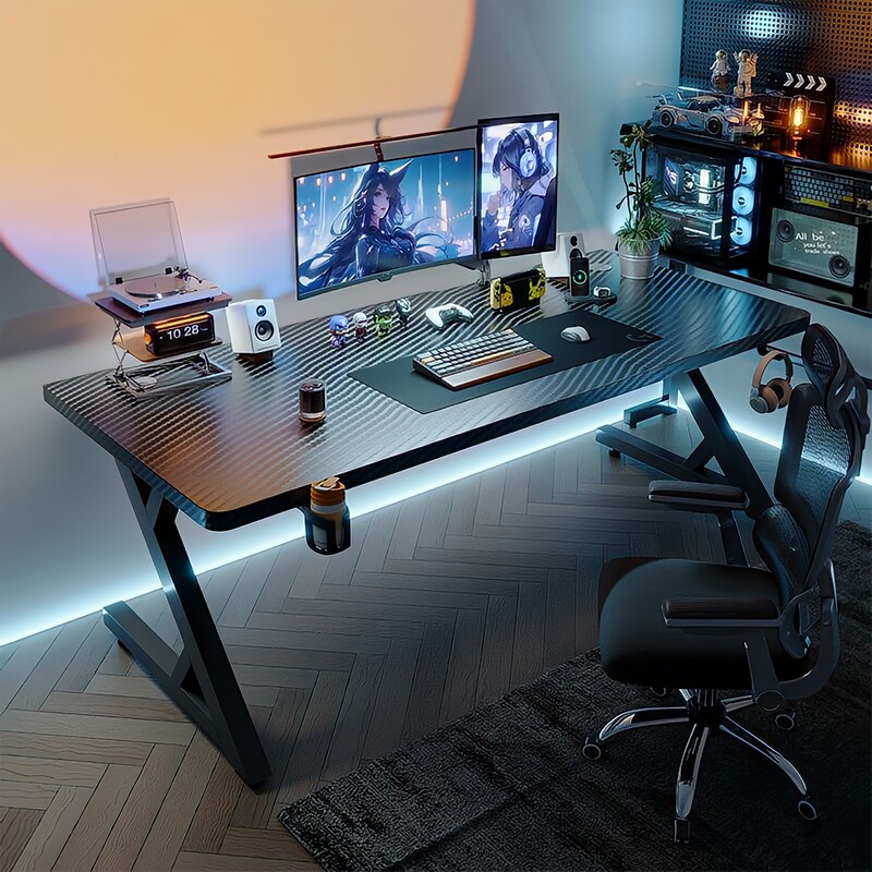 Solid Wood Gaming Desk Titanium Spear S3 Computer Desk, Can Be Equipped with Robotic Arm, Carbon Fiber Gaming Desk, Study Desk, Office Desk Solid Wood Gaming Desk Titanium Spear S3 Computer Desk, Can Be Equipped with Robotic Arm, Carbon Fiber Gaming Desk, Study Desk, Office Desk