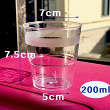 200ml Ӳ�|���ձ�һ����Ӳ���ϱ� ͸��PS���ϏV�汭 ��ɫ�zӡĥɰ