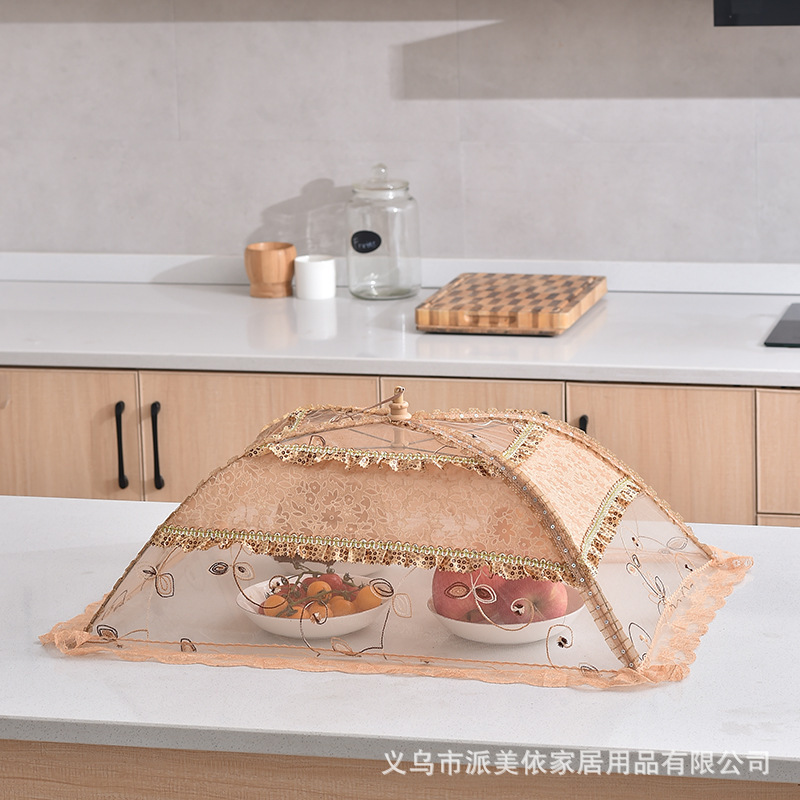 義烏メーカー夏メッシュライト高級大型折りたたみ家庭用野菜カバー防虫食事カバー食品カバー食品カバー|undefined