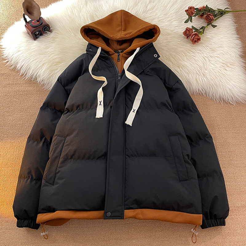 Black gold graphite thin self heating for men's winter mountain sports couple wearing with thick fleece and f_voghion.com