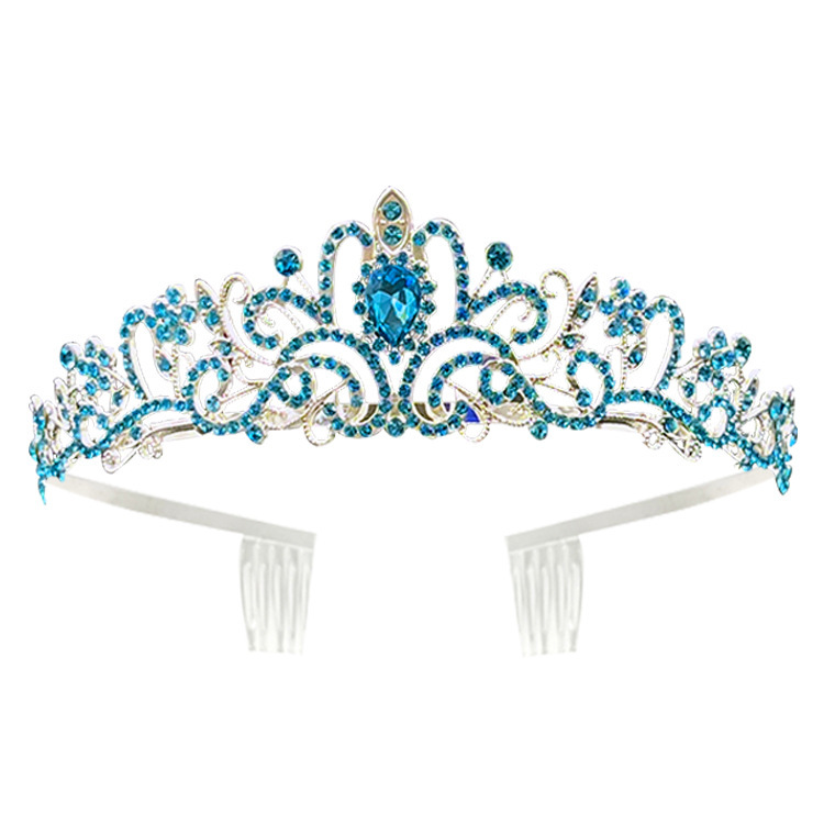 Corona de novia, tiara de metal para cumpleaños, accesorio para el cabello de reina, diadema para graduación, accesorio para el cabello en oro rosa