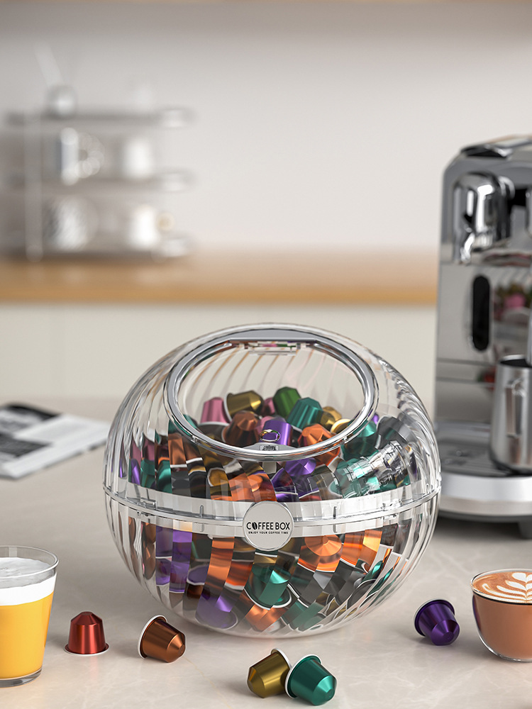 Coffee capsule, storage box, table tea bags, storage system