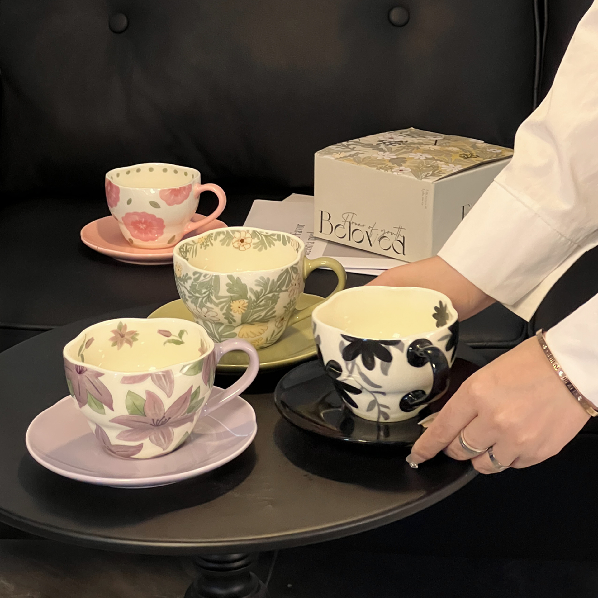 Tazas de café, platos, cajas de regalo, tazas de cerámica, tazas de té de la tarde, tazas de té