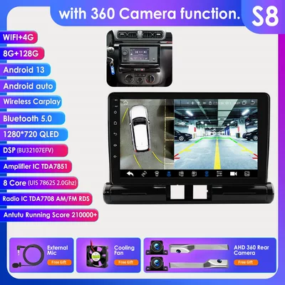 large screen navigation GPS — DVD Navigation - with-360-camera-8128g-wifi4g-lte-version-7862-carplay-eight-cores-9inch-suitable-for-17-23-citroen-c3