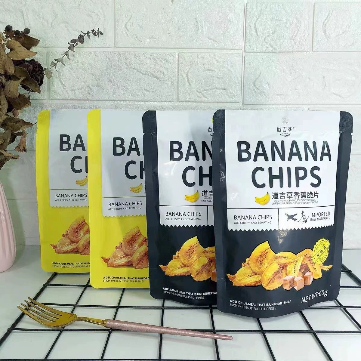 Dogi травяной банановый ломтик с медом карамельный вкус филиппинской сушеной импортной закуски для отдыха 60 г