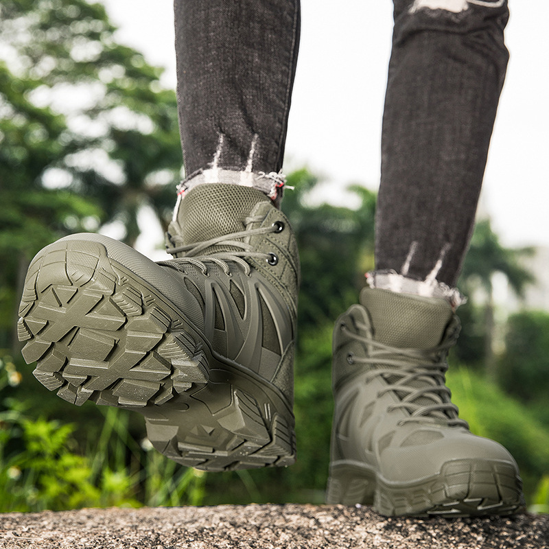 Nuevas botas tácticas de comercio exterior botas militares antideslizantes transpirables de gran tamaño para hombre