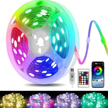 轻量化声控氛围串串灯LED手机APP炫彩流水跑马露营浪漫装饰皮线灯