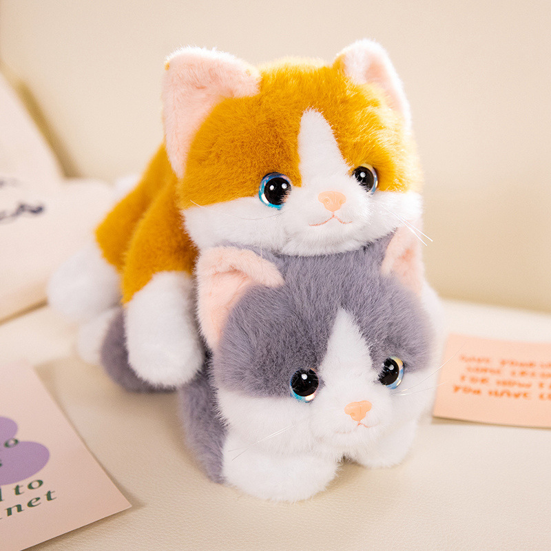 Muñecas de gato transfronterizas, muñecas de peluche, muñecas de gato blanco, muñecas de tela, regalo de cumpleaños para niños
