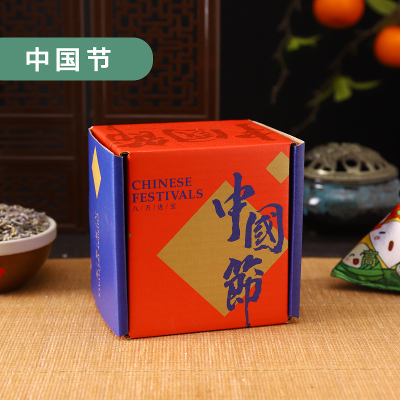 Dragon Boat Festival bolsita hecha a mano material de bricolaje paquete de semillas de loto Wormwood repelente de mosquitos bolsita Persimmon Ruyi colgante regalo