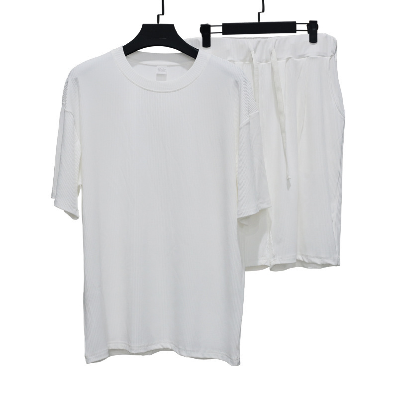 Men's Cooling Athletic Short Sleeve T-Shirt & Shorts Set - Breathable Loose Fit Summer Sportswear_viptrois.com