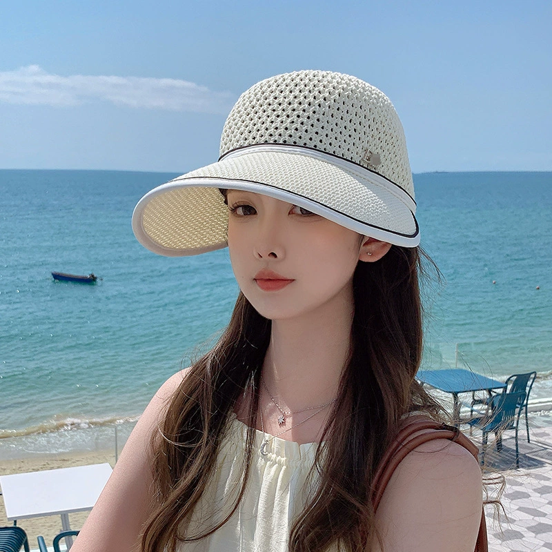 Spring summer knitted travel baseball cap, hat solar-powered, sun protection, wholesale