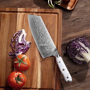 Damascus Steel Kitchen Knife Vg10 Sharp Household Slicing Knife 67-Layer Chinese Chef's Knife Kitchen Knife Meat Cutting Knife