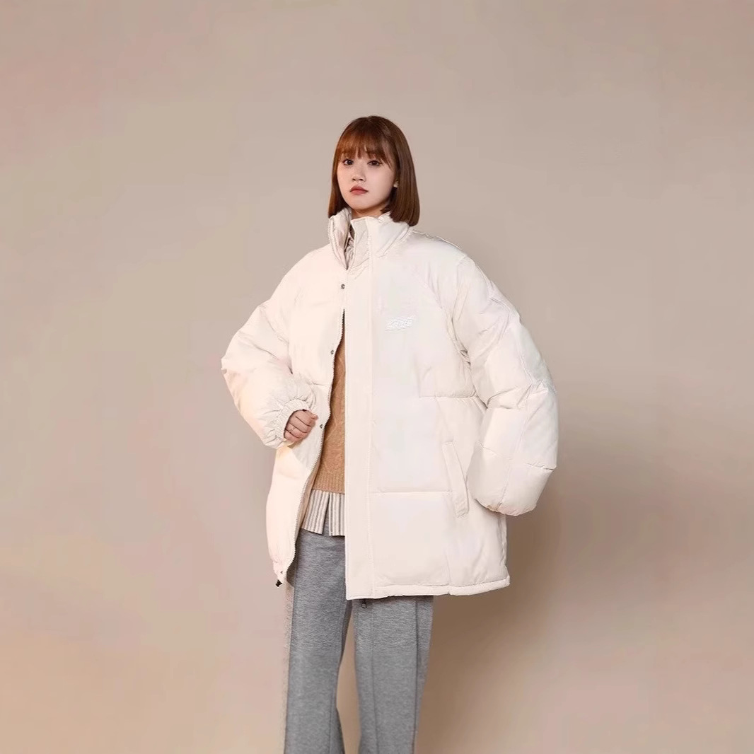 Capa de algodón para hombres y mujeres en invierno de 2025 gran tamaño suelto coreano de cuello grueso chaqueta de algodón frío chaqueta de algodón