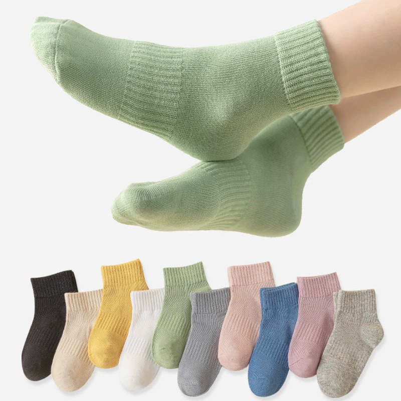 Tide, spring colored children's breathable cotton trend socks for men and women, A-line