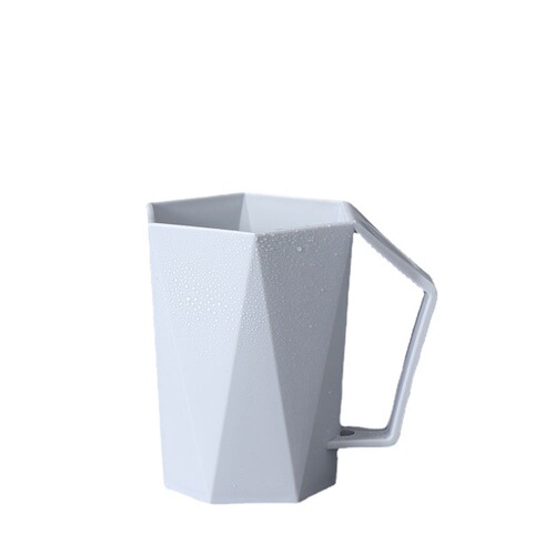 Wholesale Diamond-Shaped Couples Toothbrush Cups with Handles, Stylish and Simple Creative Plastic Mouthwash Cups