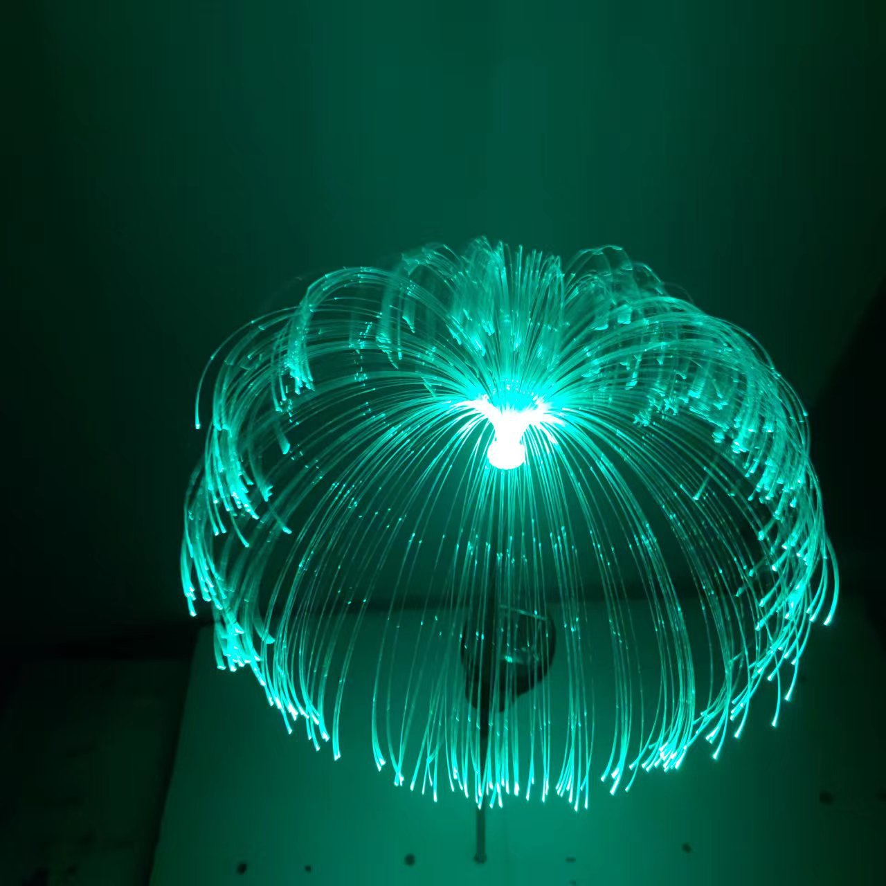 Lámpara solar al aire libre de fibra óptica lámpara patio atmósfera jardín balcón diseño decoración paisaje tierra césped lámpara