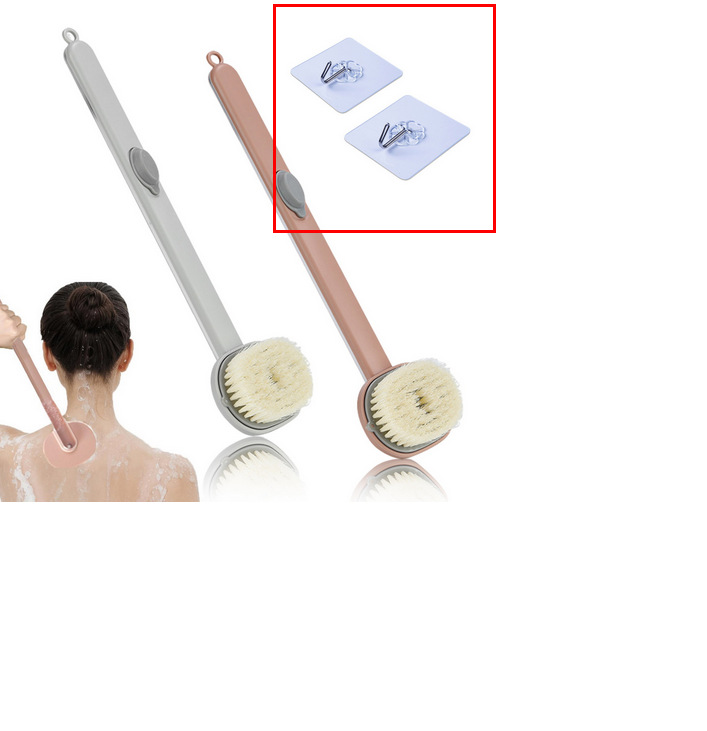 Limpiar el baño con mango largo, frotar la espalda, frotar el barro, no pedir ayuda, cepillo de baño, cepillo de baño de pelo suave, cepillo de baño de espalda, cepillo de baño de cuerpo