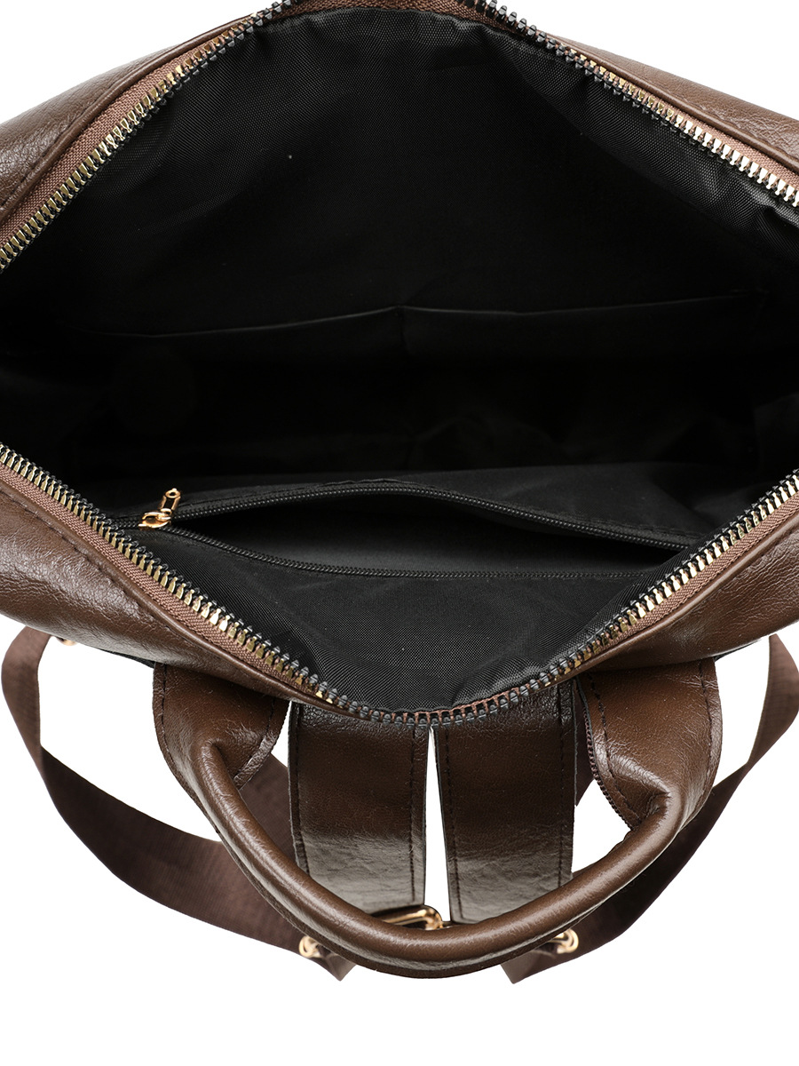 Mochila de cuero suave de comercio exterior transfronterizo para mujeres nuevo estilo retro moda británica universal mochila roja PU ocio de mediana edad