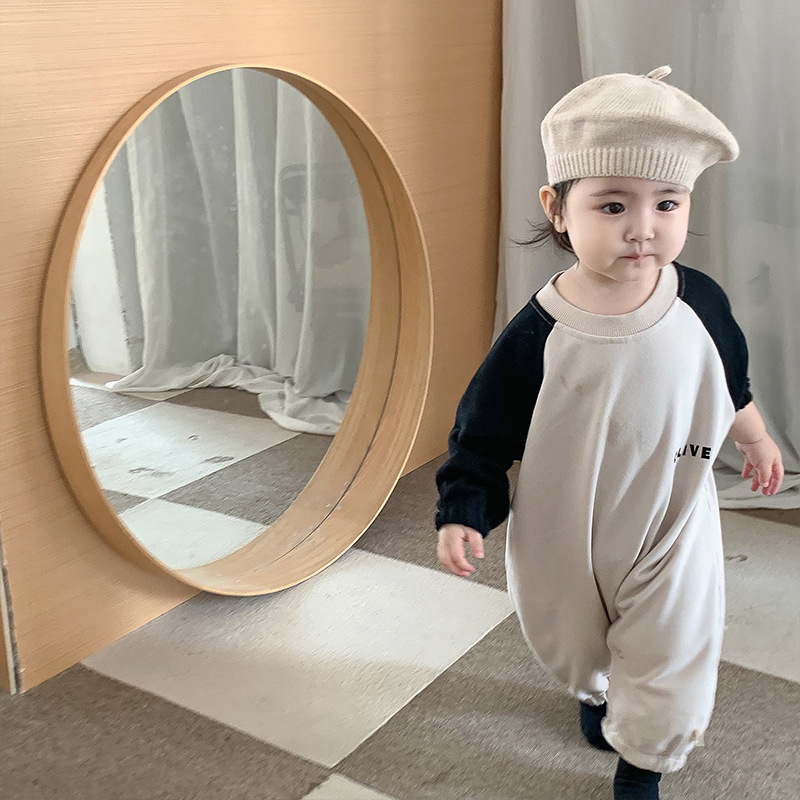 Mono para Bebé Estilo Otoñal, Ropa Infantil Coreana, Pelele con Bloques de Color para Bebés, Mono para Niños, Ropa Otoñal para Niñas