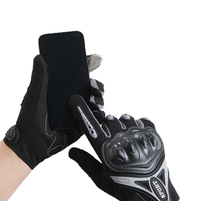 Guantes de locomotora de cuatro estaciones de protección general antideslizante desgaste pantalla táctil deportiva al aire libre guantes de motocicletas