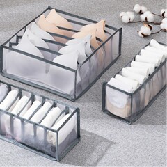 家庭用折りたたみ式メッシュ下着収納ボックス靴下ブラジャーショーツ引き出し式仕切り収納式整理ボックス