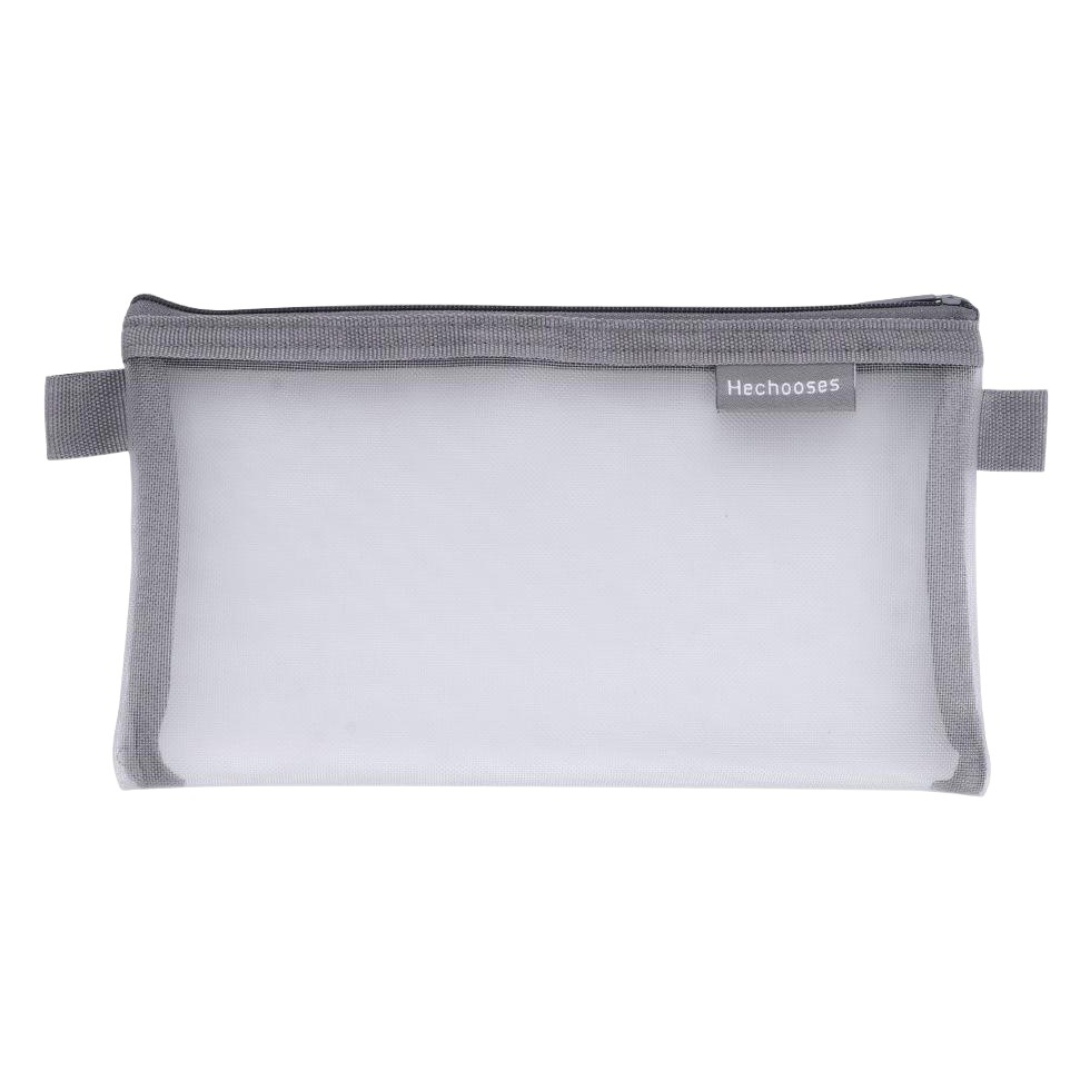 Bolsa de almacenamiento de caja de lápiz de malla transparente simple examen del estudiante caja de lápiz portátil especial bolsa de papelería de gran capacidad al por mayor