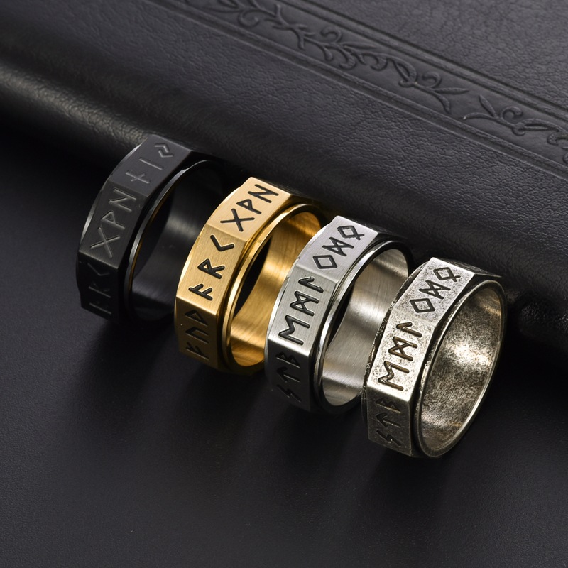 1 Piece Quantity Hip-Hop Geometric Symbol Stainless Steel Plating Men's Rings