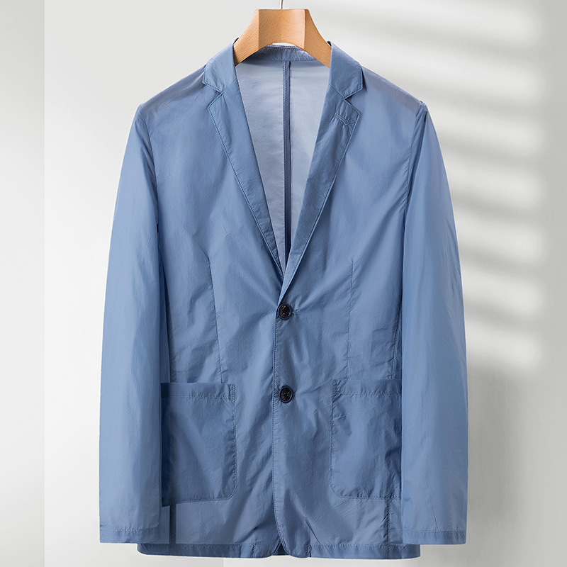 2022 Summer Sunscreen Thin Suit New Business Casual Suit Men's Slim Fit Single Western Jacket Men's Wear 2022 Summer Sunscreen Thin Suit New Business Casual Suit Men's Slim Fit Single Western Jacket Men's Wear