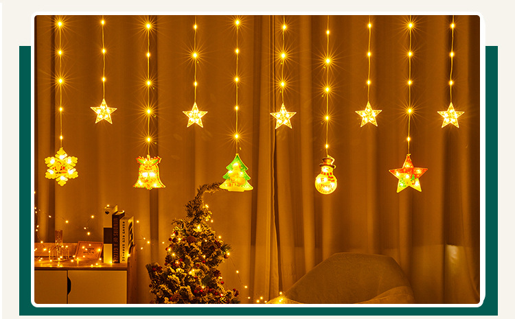 Noël Noël Star Bonhomme De Neige Arylique Fête Guirlandes Lumineuses display picture 1