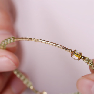 ���¾Gɫ���N�ϙ�ʯ���Ůˮ��14K���ִ�����ʯ����ă�