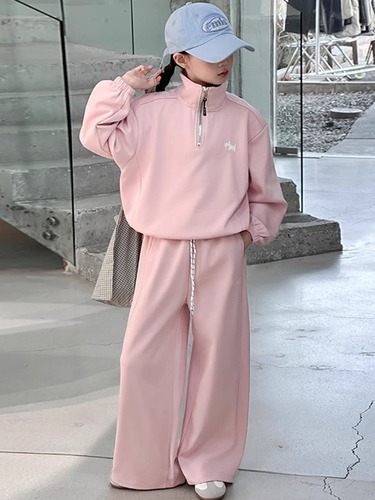 Girls' 2025 Spring and Autumn Set - Child Hoodie and Pant Two-Piece Set for Older Girls, Fashionable Sports Set for Children