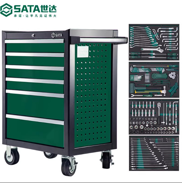 世达368件通车机修汽修工具车带工具组套通用工具综合套装09931